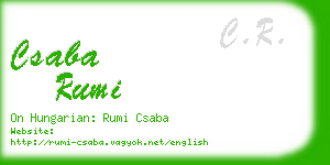 csaba rumi business card